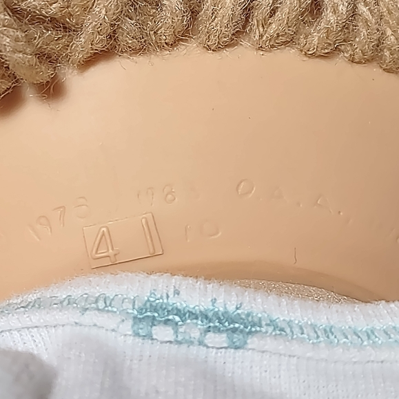 Vintage 80s Cabbage Patch Kids Doll 1986 Red Signature Mold 10 USA OK 16" 2Teeth - Picture 5 of 11